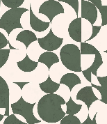 Carta da parati verde con grafica retrò