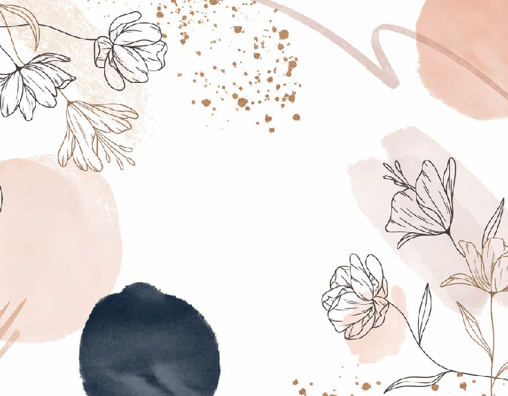 Carta da parati con forme e fiori