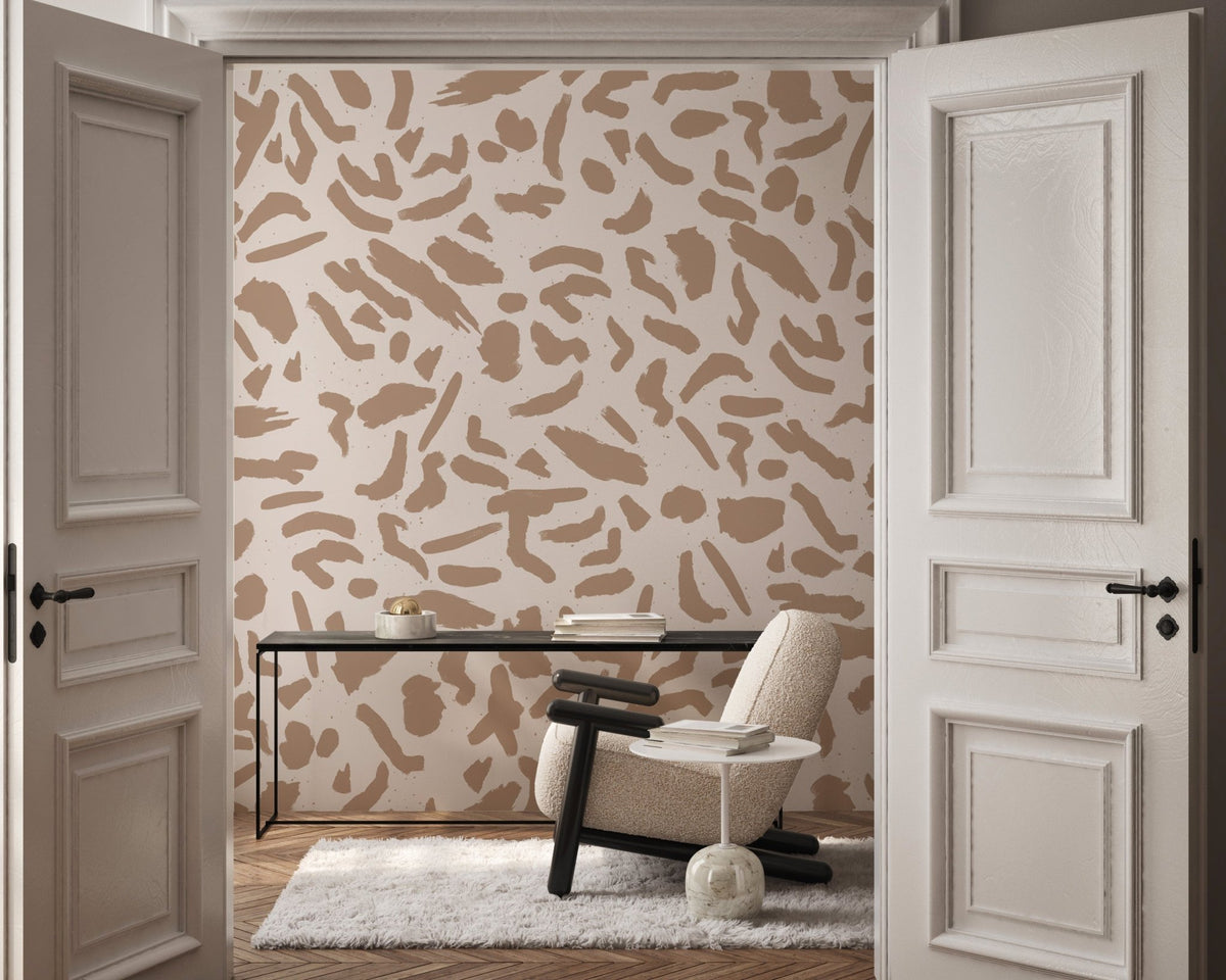 Beige forma muro artistico