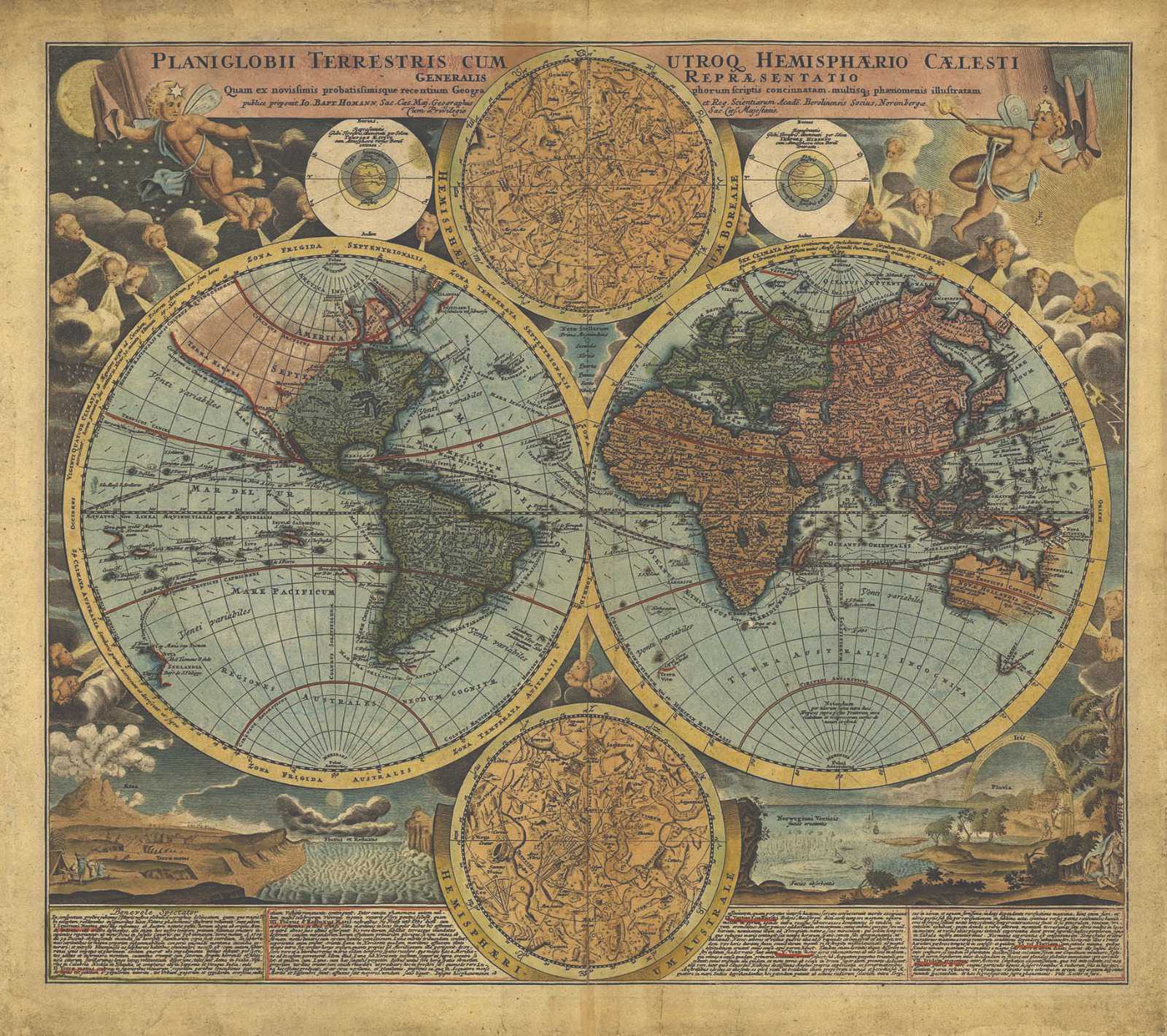 Papier peint carte du monde globe, XXL, tendance