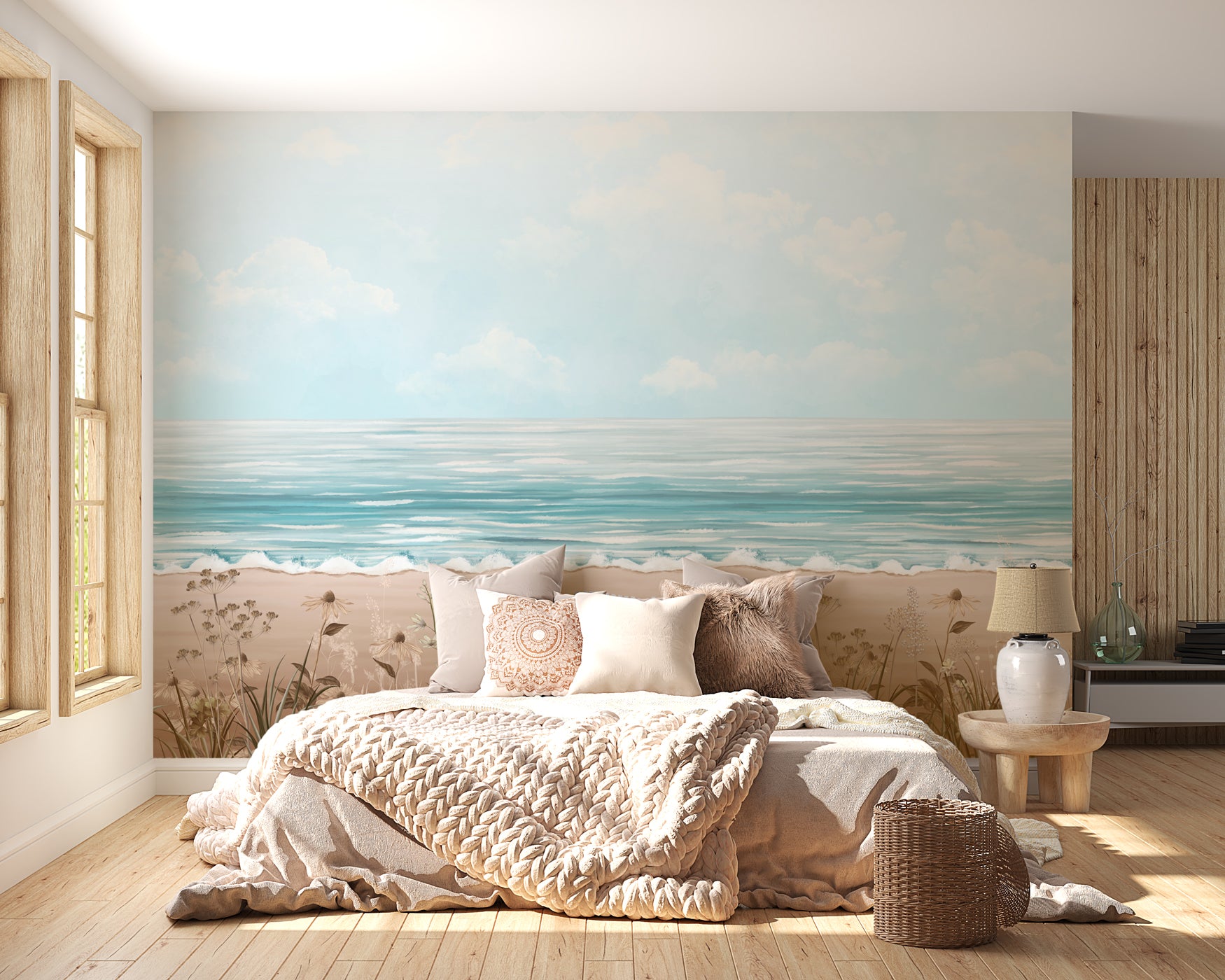 Papier peint panoramique vue mer - panoramique français