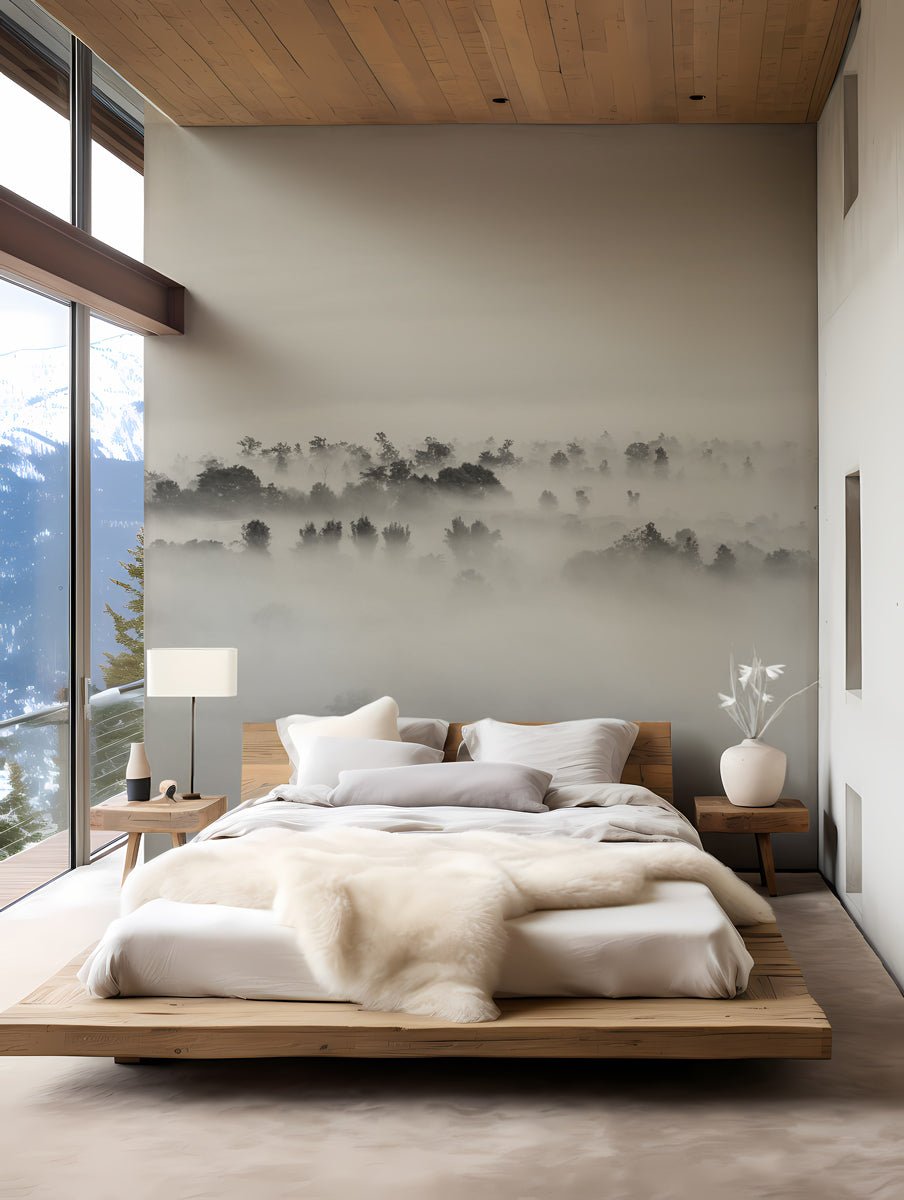 Papier peint bois brumeux, XXL, tendance