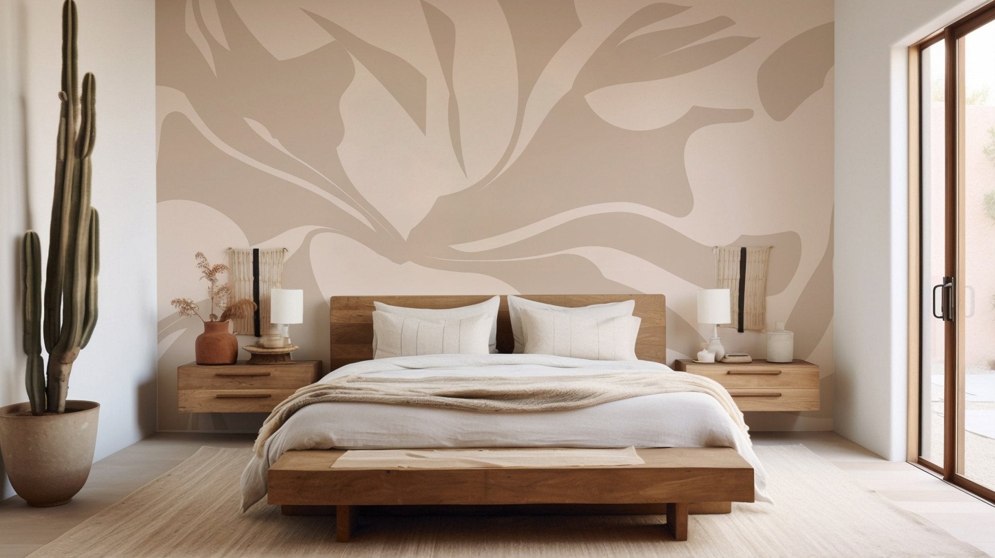 Papier peint contemporain horizon beige, XXL, tendance