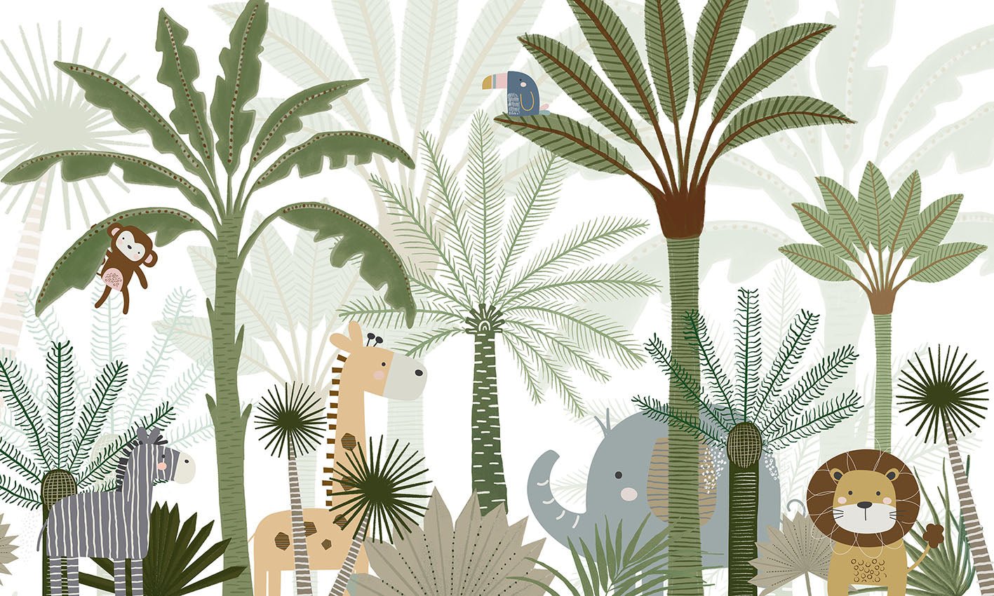 Papier peint délicieuse savane bébé, XXL, tendance