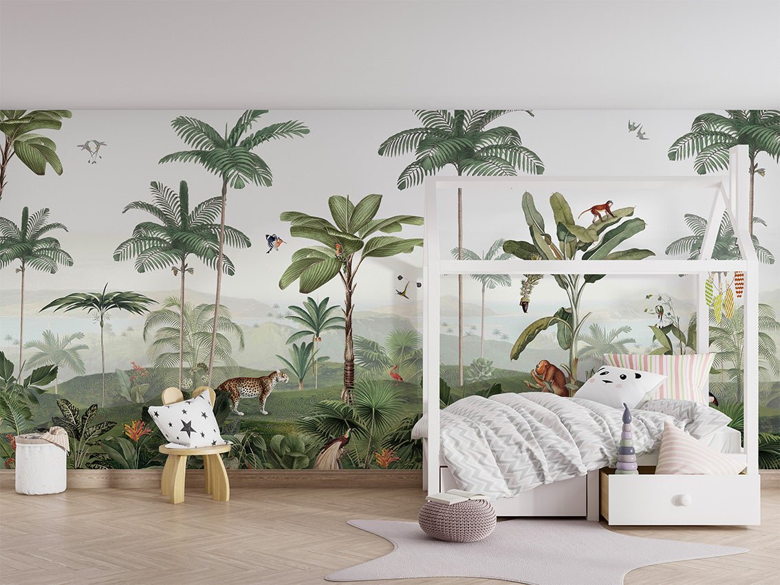 Papier peint plaine tropicale, XXL, tendance