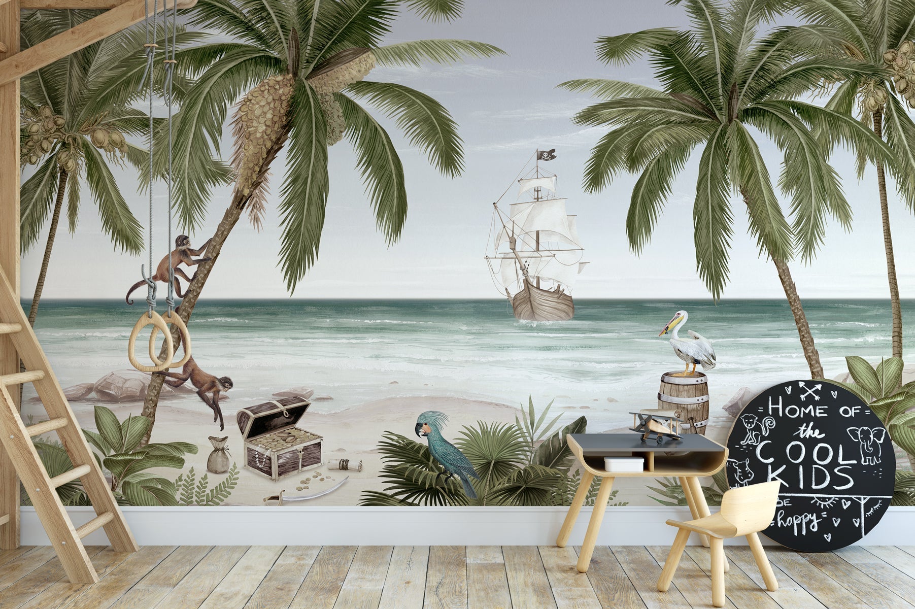 Papier peint la baie aux pirates - Muralconcept