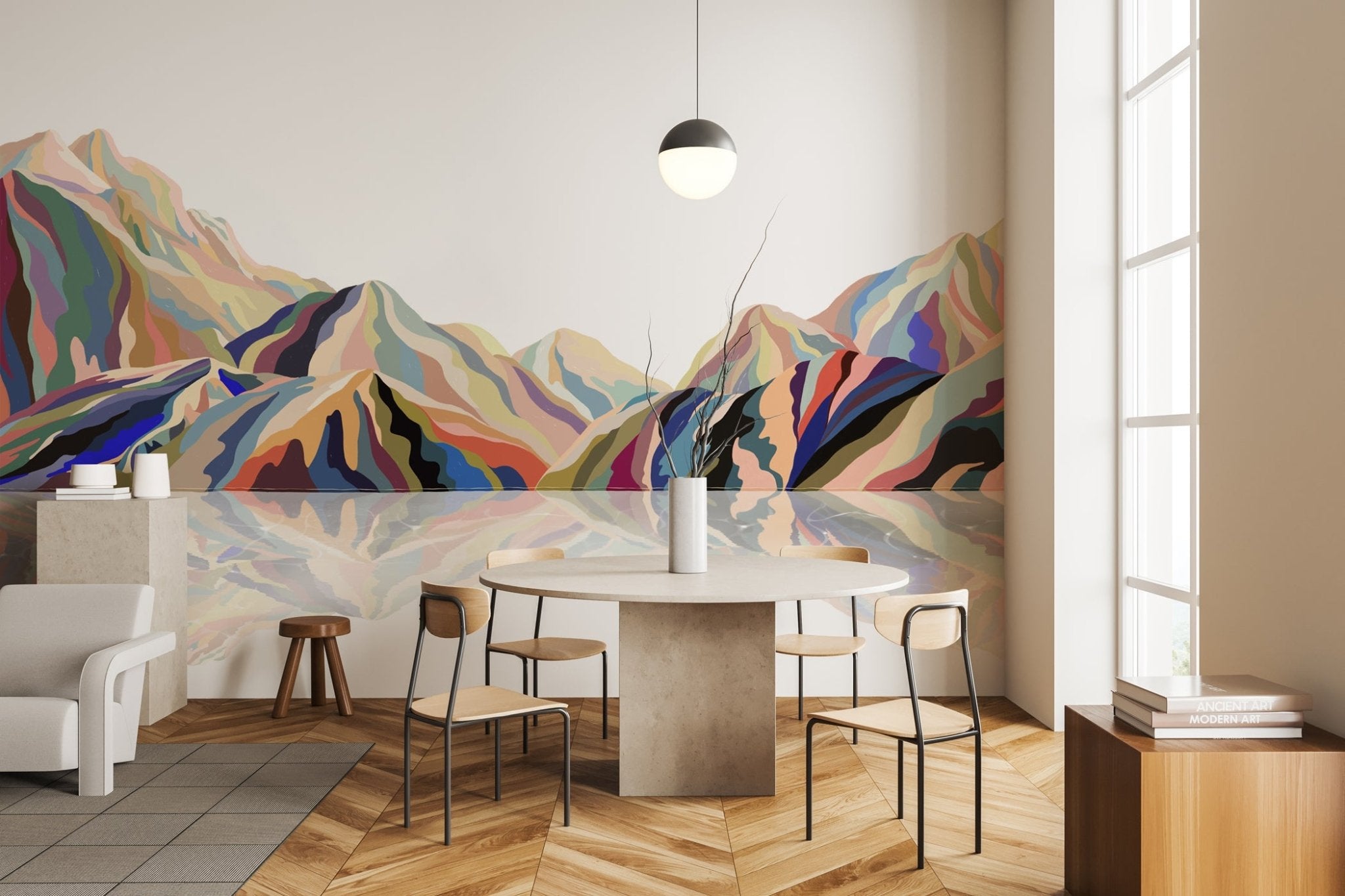 Papier peint Annecy arty color, mural concept, tendance