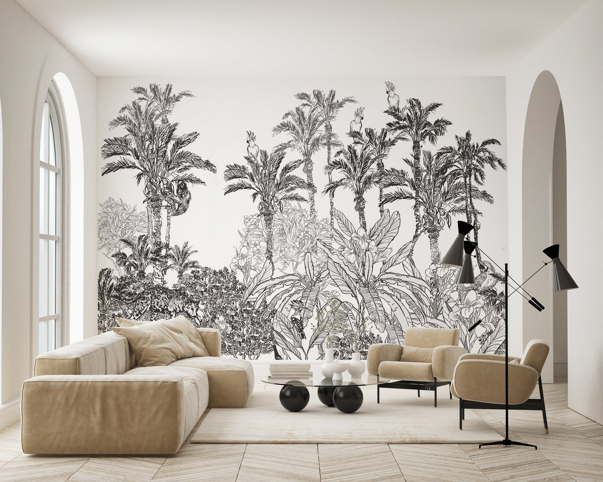 Carta da parati giungla pantera