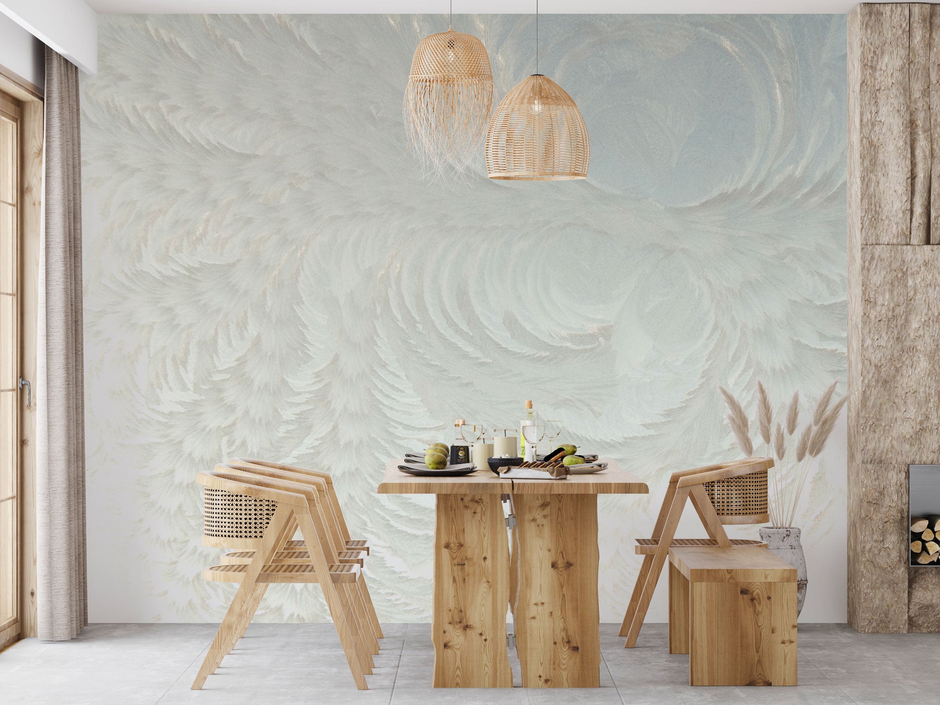 Papier peint panoramique rosacée - panoramique français