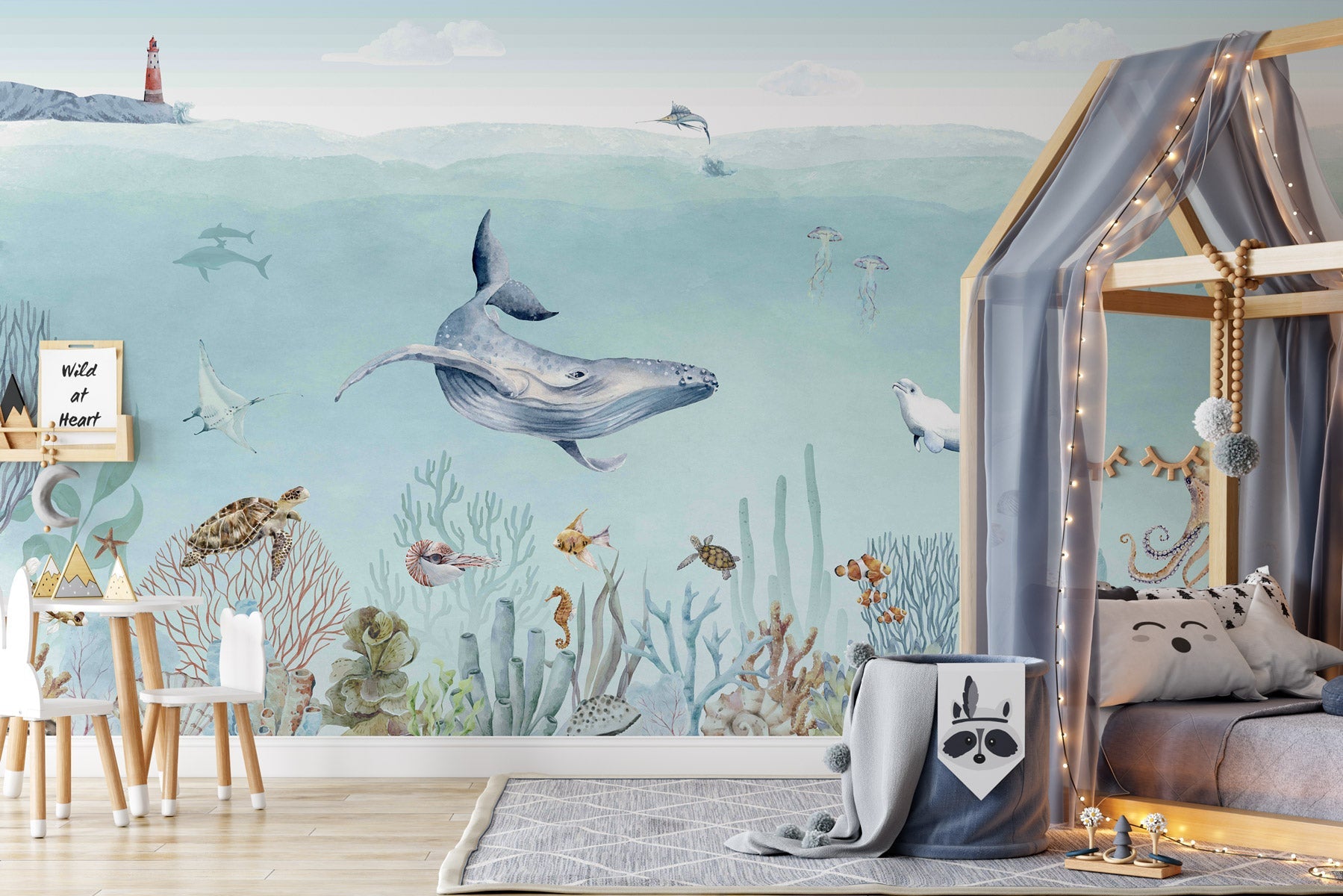 Papier peint panoramique vie marine, XXL, tendance