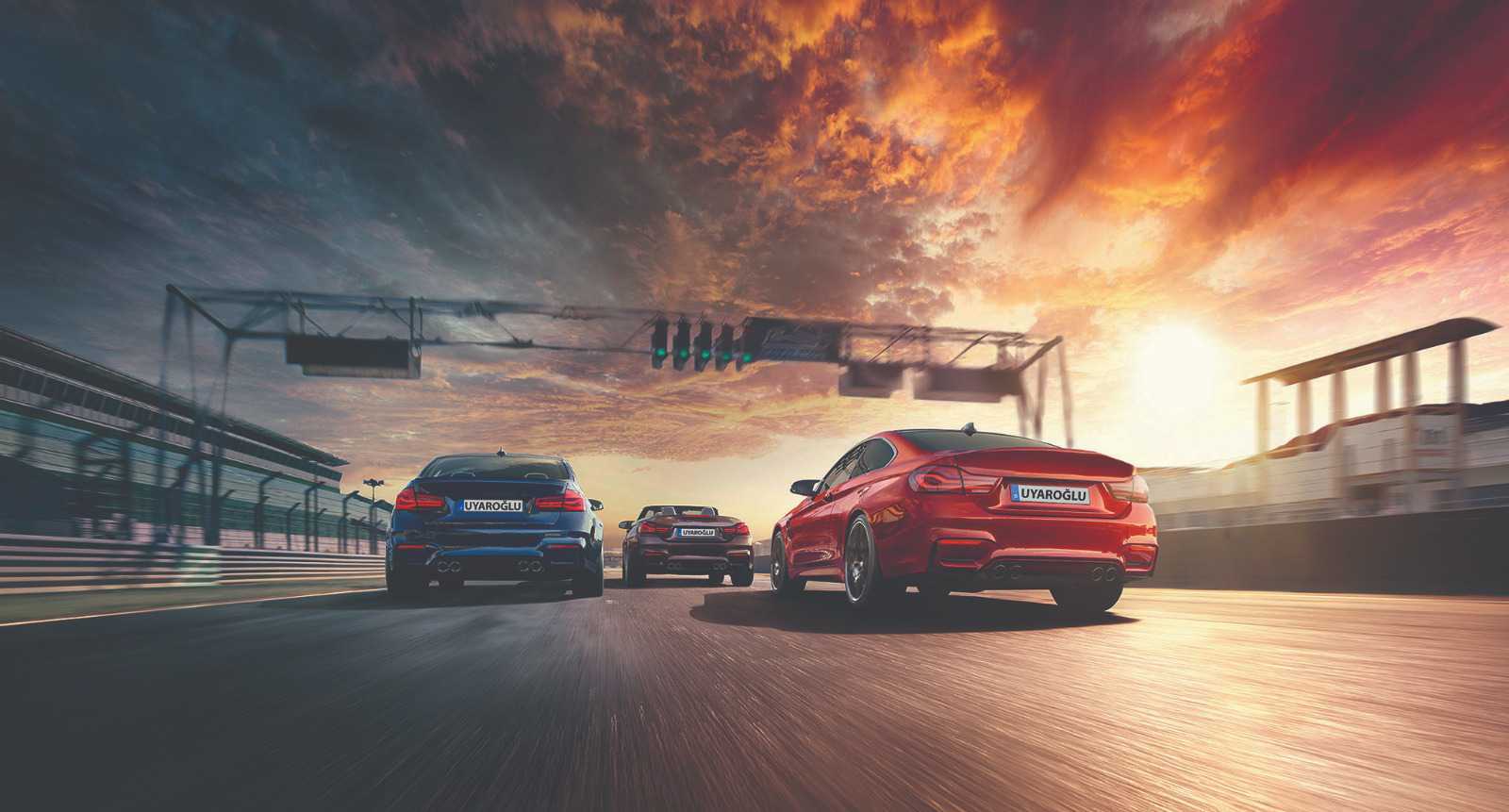 Papier peint panoramique voiture top départ, XXL, tendance