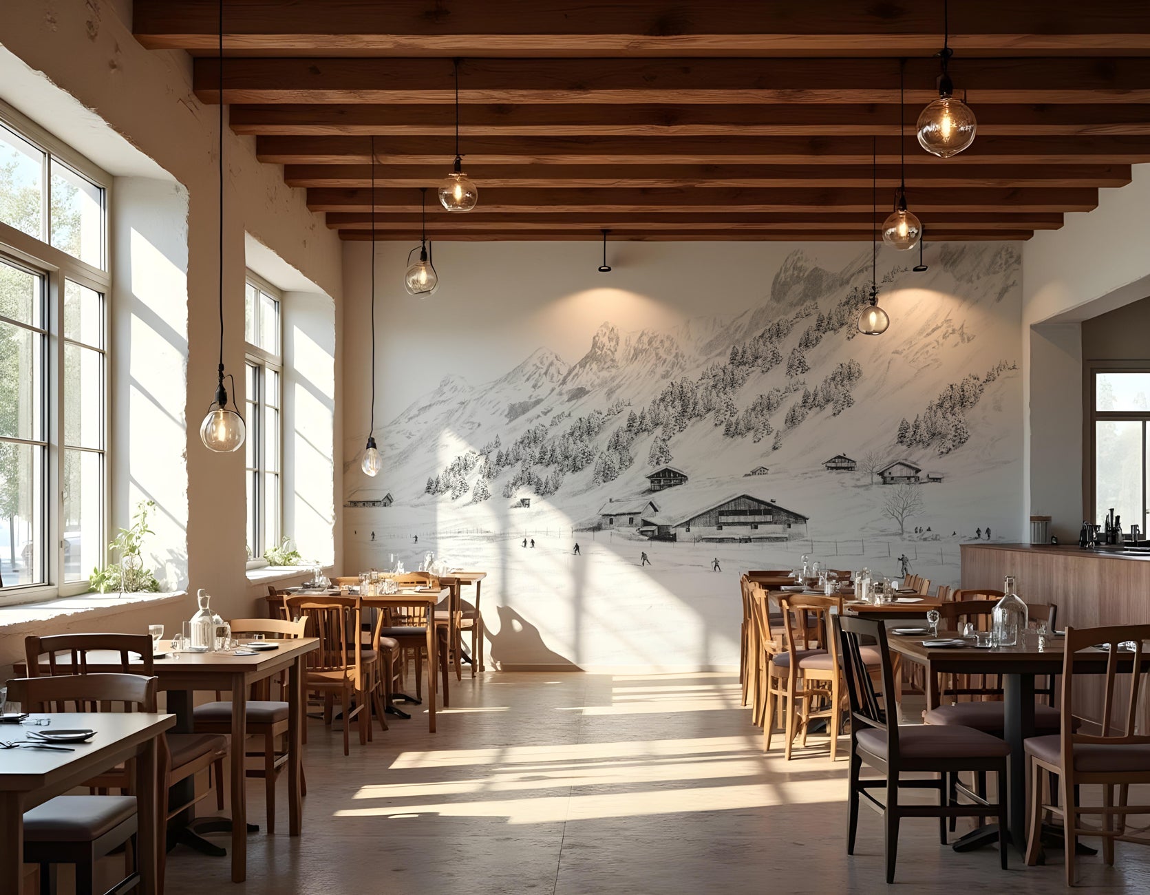 Papier Peint Montagne : Design Élégant et Naturel | MuralConcept