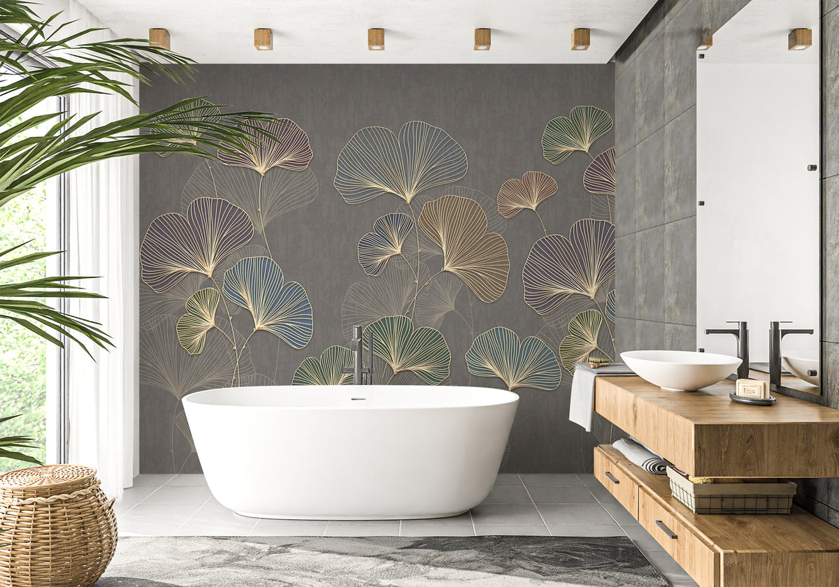 Sfondo per bagno Ginkgo Asia Trendy Ginkgo