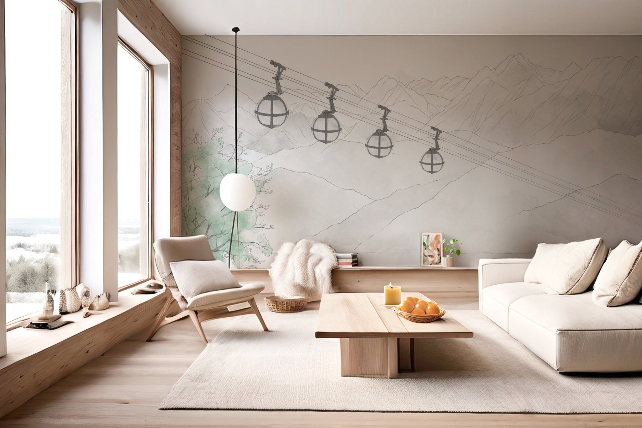 Papier peint panoramique - Bulle alpine, XXL, tendance