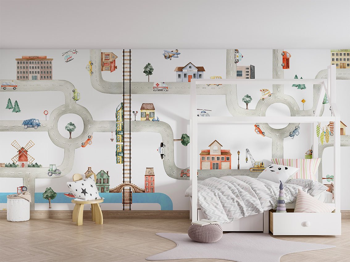 Papier peint style tapis circuit, XXL, tendance