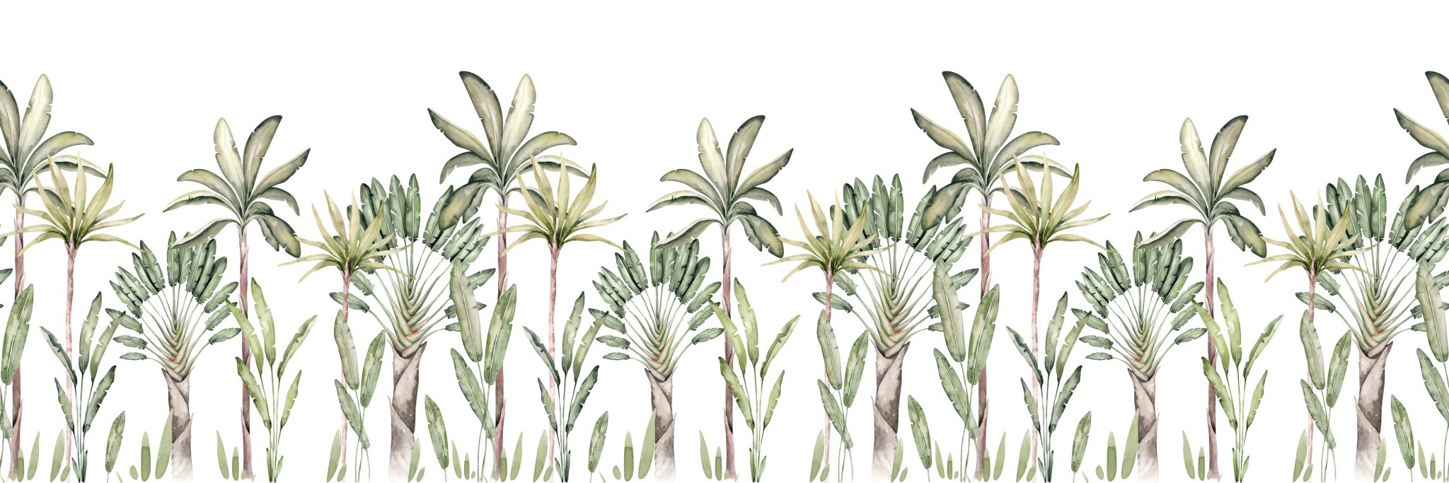 Papier peint tropical aquarelle, XXL, tendance