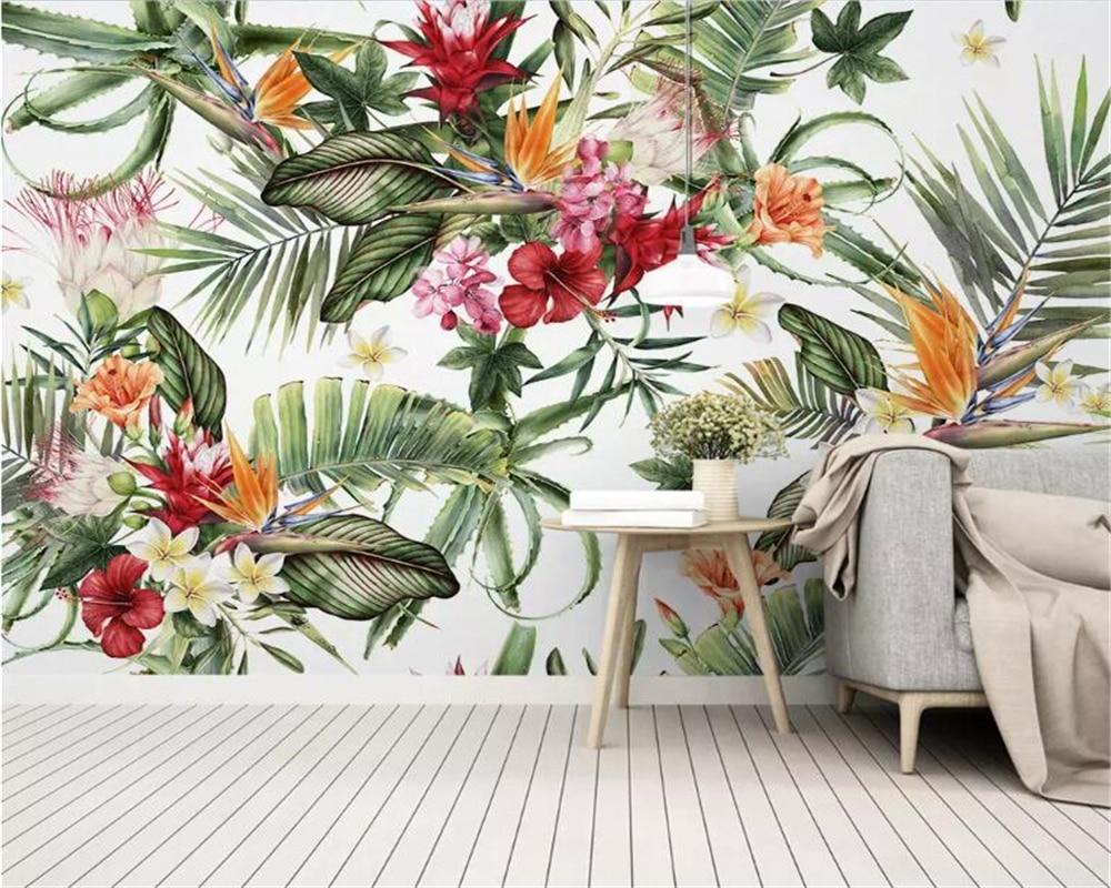 Papier peint tropical & Fleurs colorées, XXL, tendance