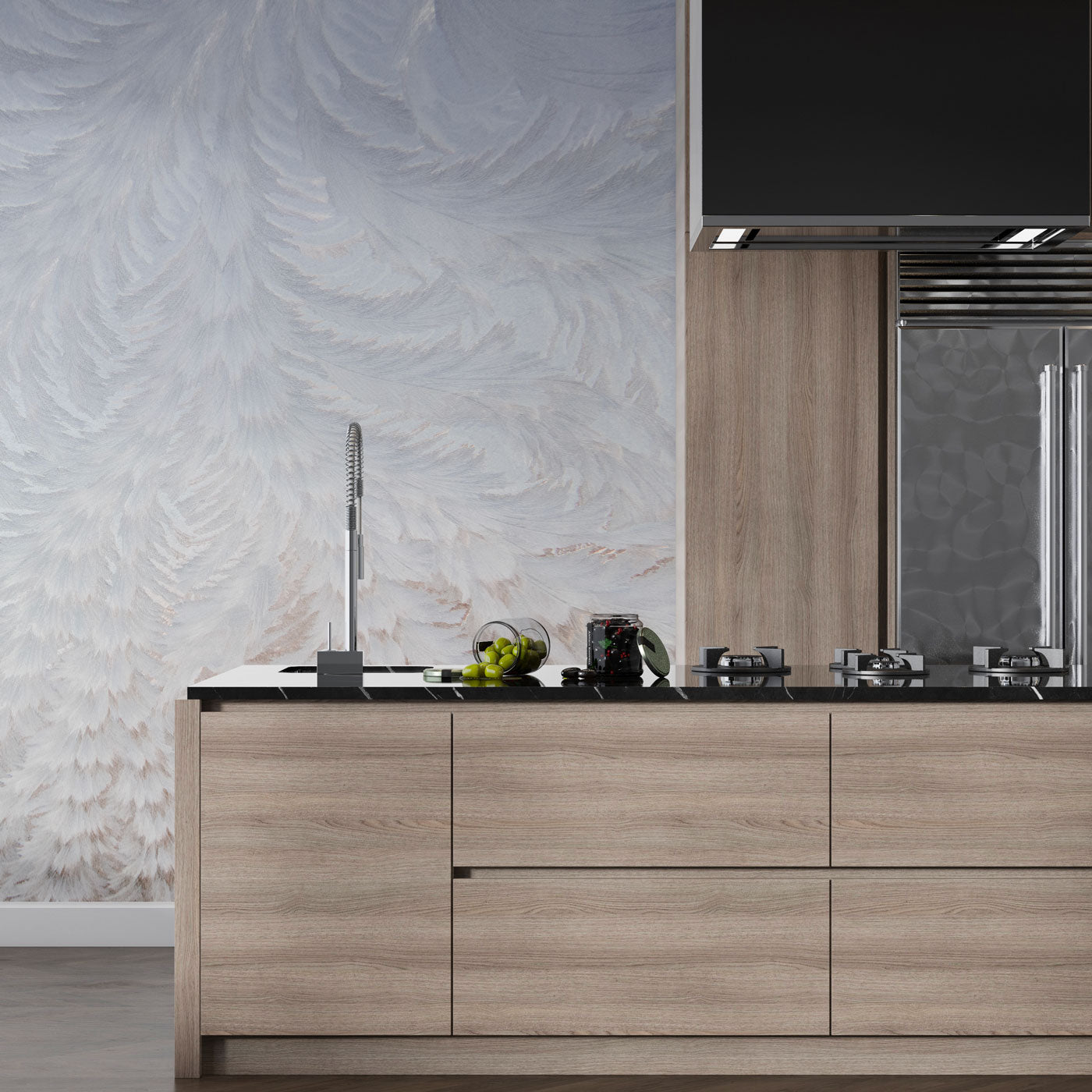 Papier peint winter marble - panoramique français