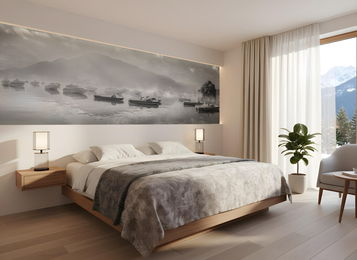 Carta da parati per una fresca mattinata sul lago di Annecy