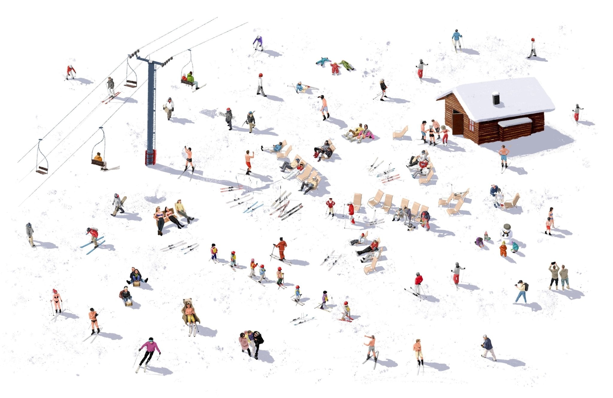 Papier peint panoramique après ski, XXL, tendance