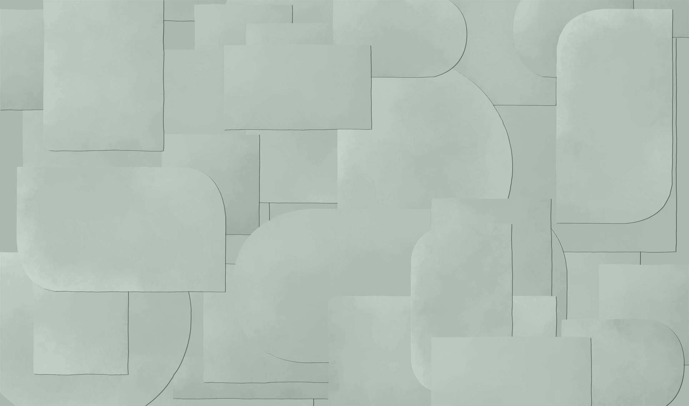 Papier peint panoramique découpé vert, XXL, tendance