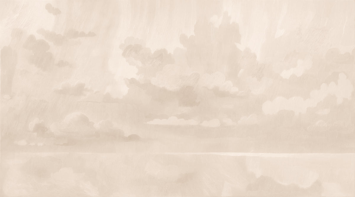 Carta da parati panoramica “Cielo di velluto” – nuvola beige