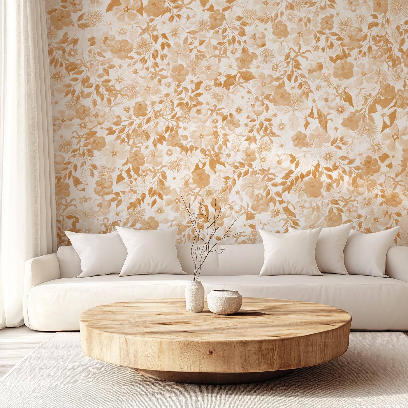 Papier peint aux fleurs colorés liberty – Artistique Floraison - Muralconcept