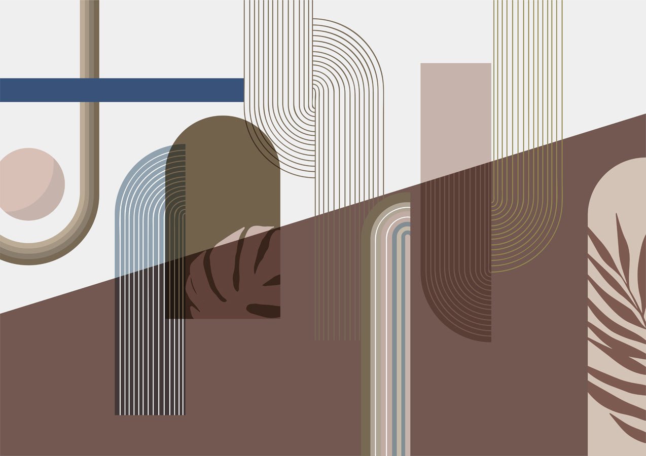 Papier peint Art déco moka, mural concept, tendance