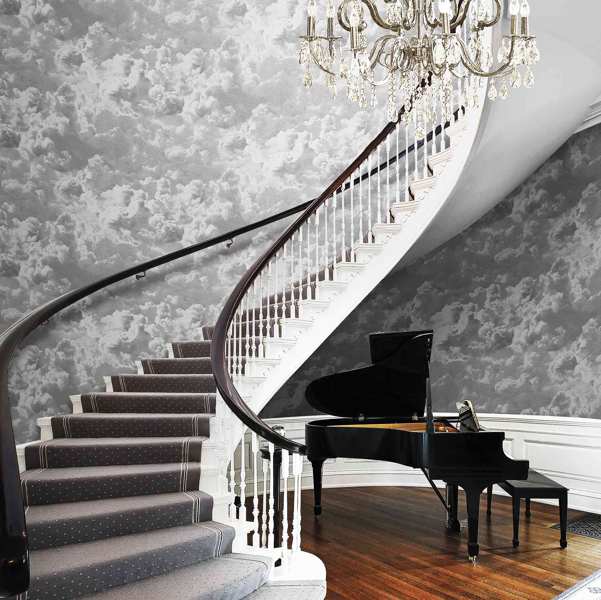 Papier peint panoramique nuage scandinave - papier peint sur mesure francais - muralconcept