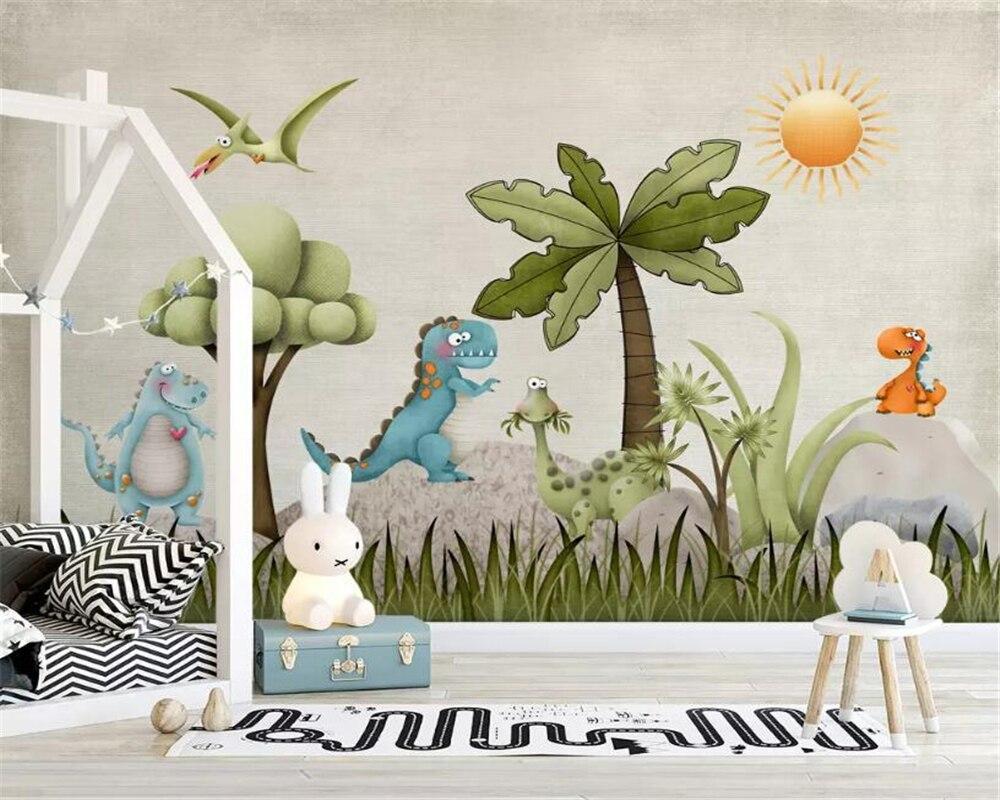 Papier peint Dinosaures rigolos - papier peint sur mesure francais - muralconcept