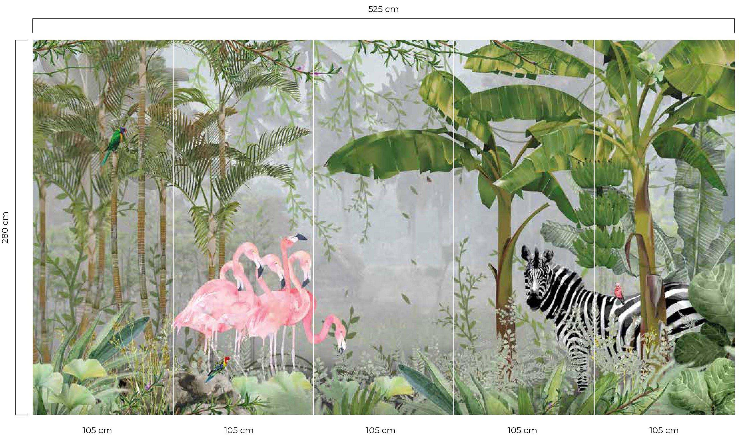 Papier peint exotique zèbre - papier peint sur mesure francais - muralconcept