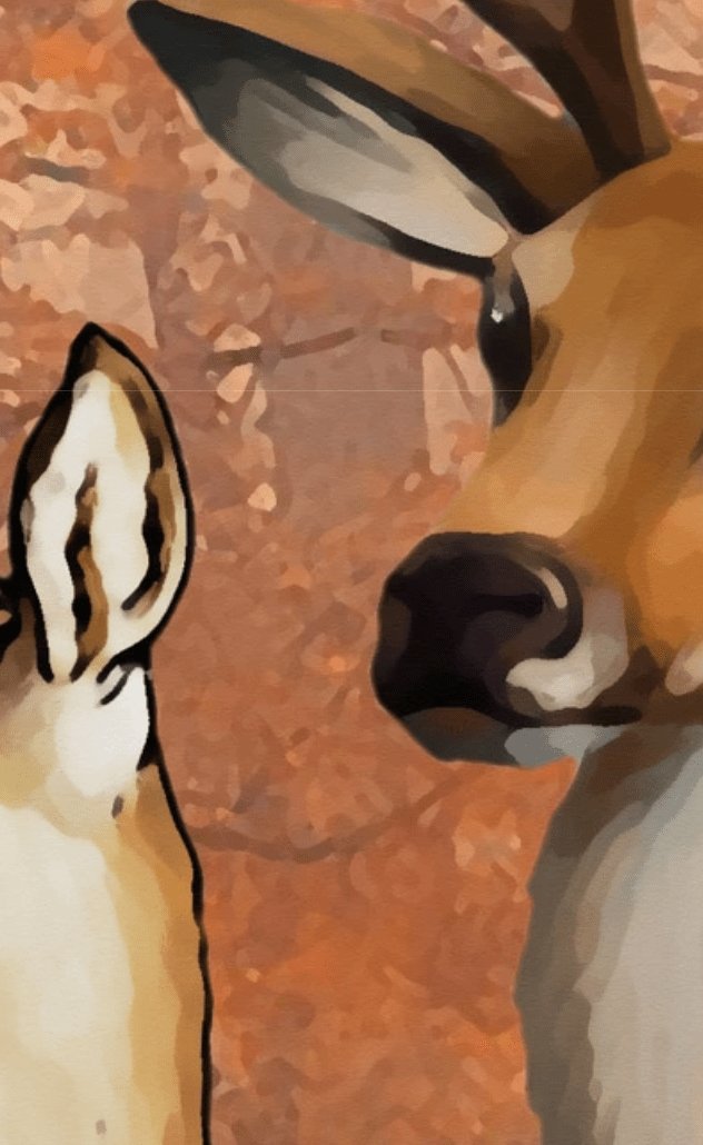 Papier peint Forêt couleur d'automne & Cerfs - papier peint sur mesure francais - muralconcept