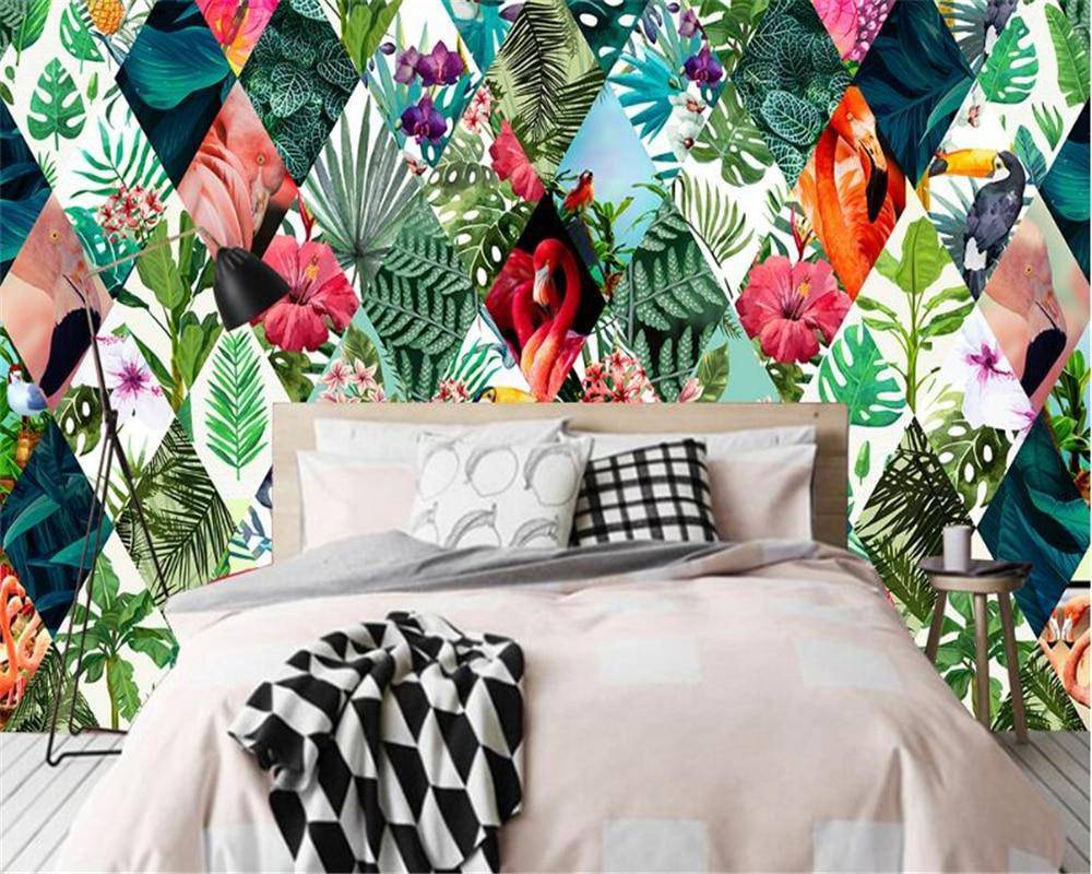 Papier peint Jungle Mosaïque - papier peint sur mesure francais - muralconcept