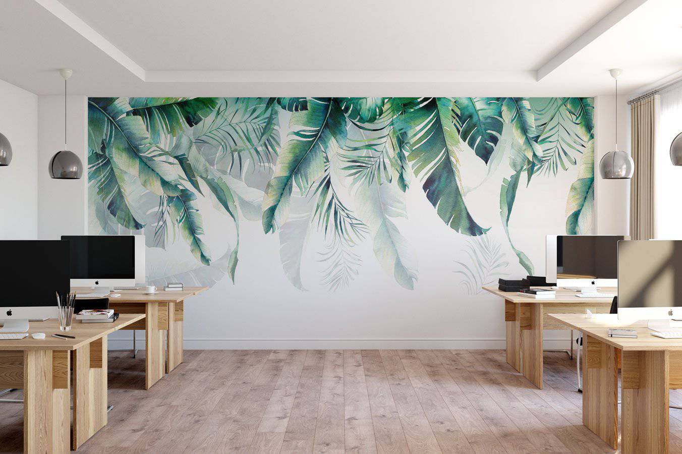 Papier peint Jungle & Scandinave style - papier peint sur mesure francais - muralconcept
