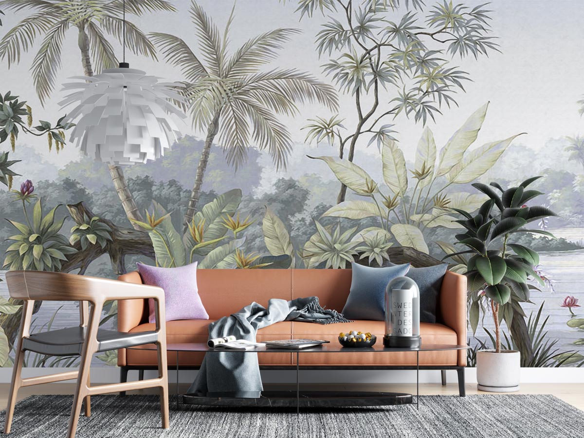 Papier peint Jungle Tendance - papier peint sur mesure francais - muralconcept