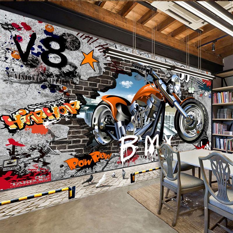 Papier peint Old Moto - papier peint sur mesure francais - muralconcept