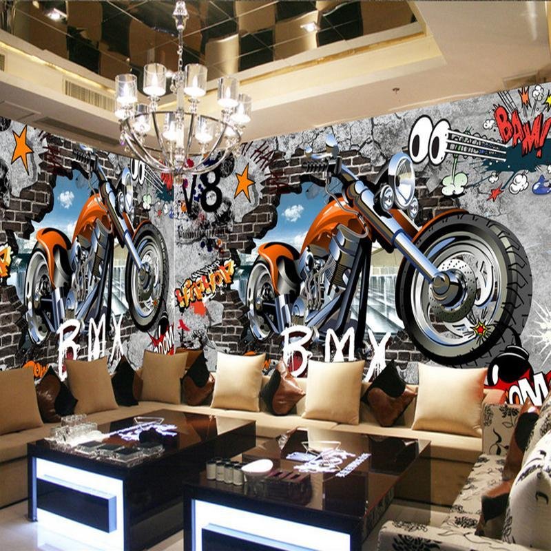 Papier peint Old Moto - papier peint sur mesure francais - muralconcept