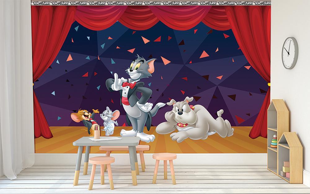 Cartoon Tom & Jerry Panoramic Paintpaper Rappresentazione Magic Show