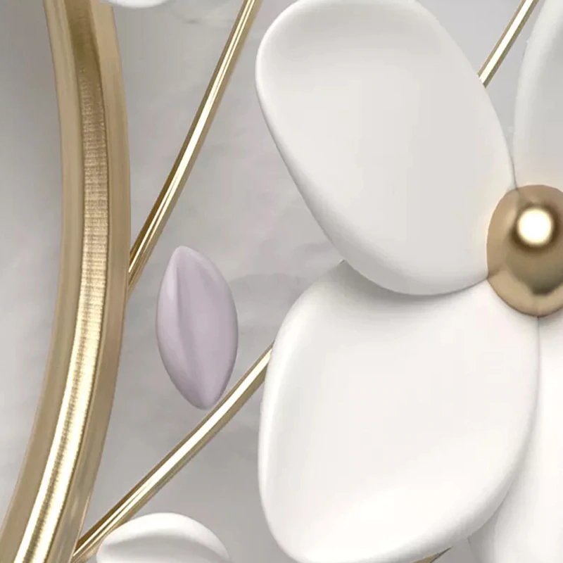 Papier peint panoramique trompe l'oeil arbre fleuri 3D - papier peint sur mesure francais - muralconcept