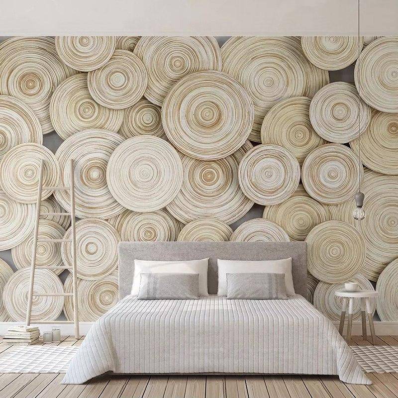 Papier peint Rondin de Bois - papier peint sur mesure francais - muralconcept