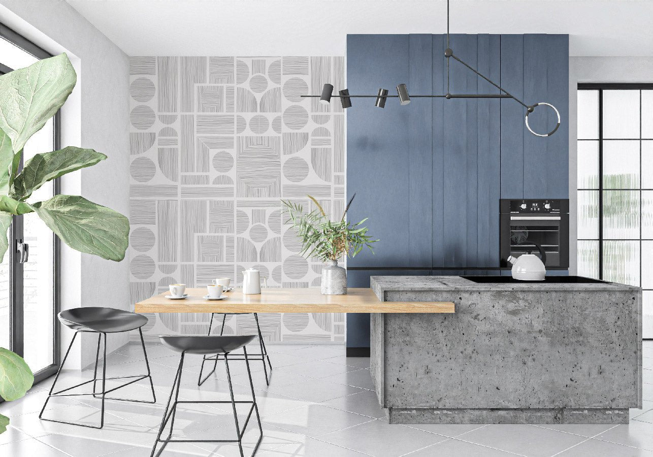 Papier peint artistique graphline - papier peint sur mesure francais - muralconcept