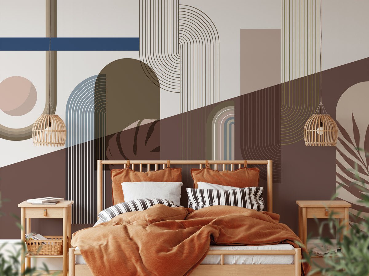 Papier peint Art déco moka - papier peint sur mesure francais - muralconcept