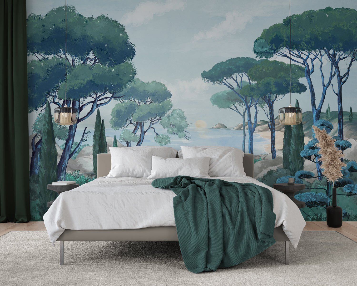 Papier peint balade dans les calanques, mural concept, tendance