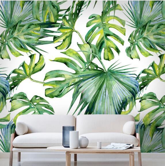 Papier peint Feuillages Verts - papier peint sur mesure francais - muralconcept