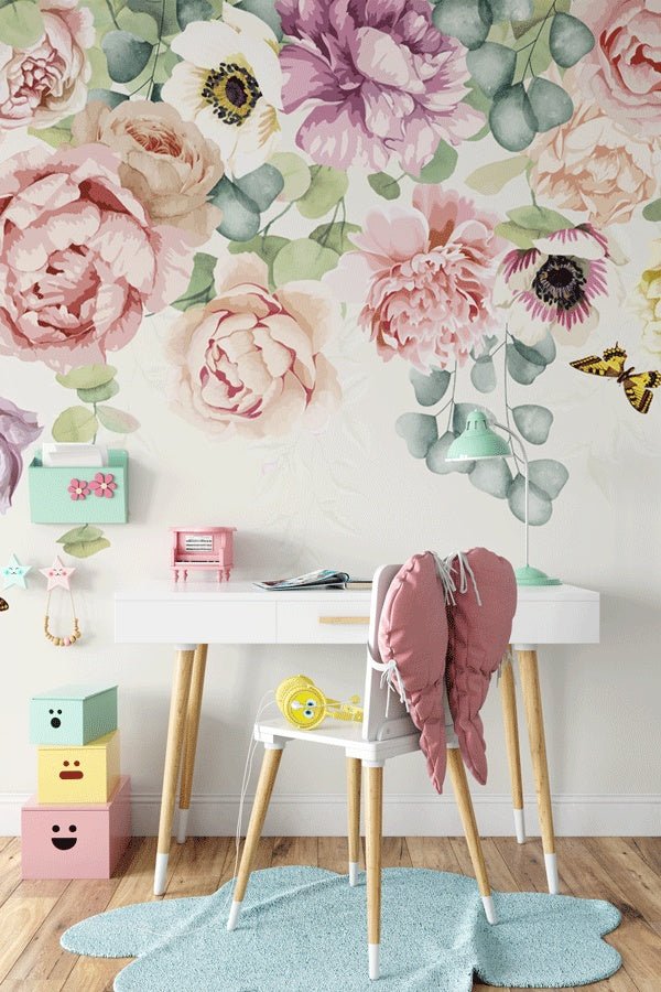 Papier peint jardin de fleurs - Muralconceptpapier_peint_sur_mesure