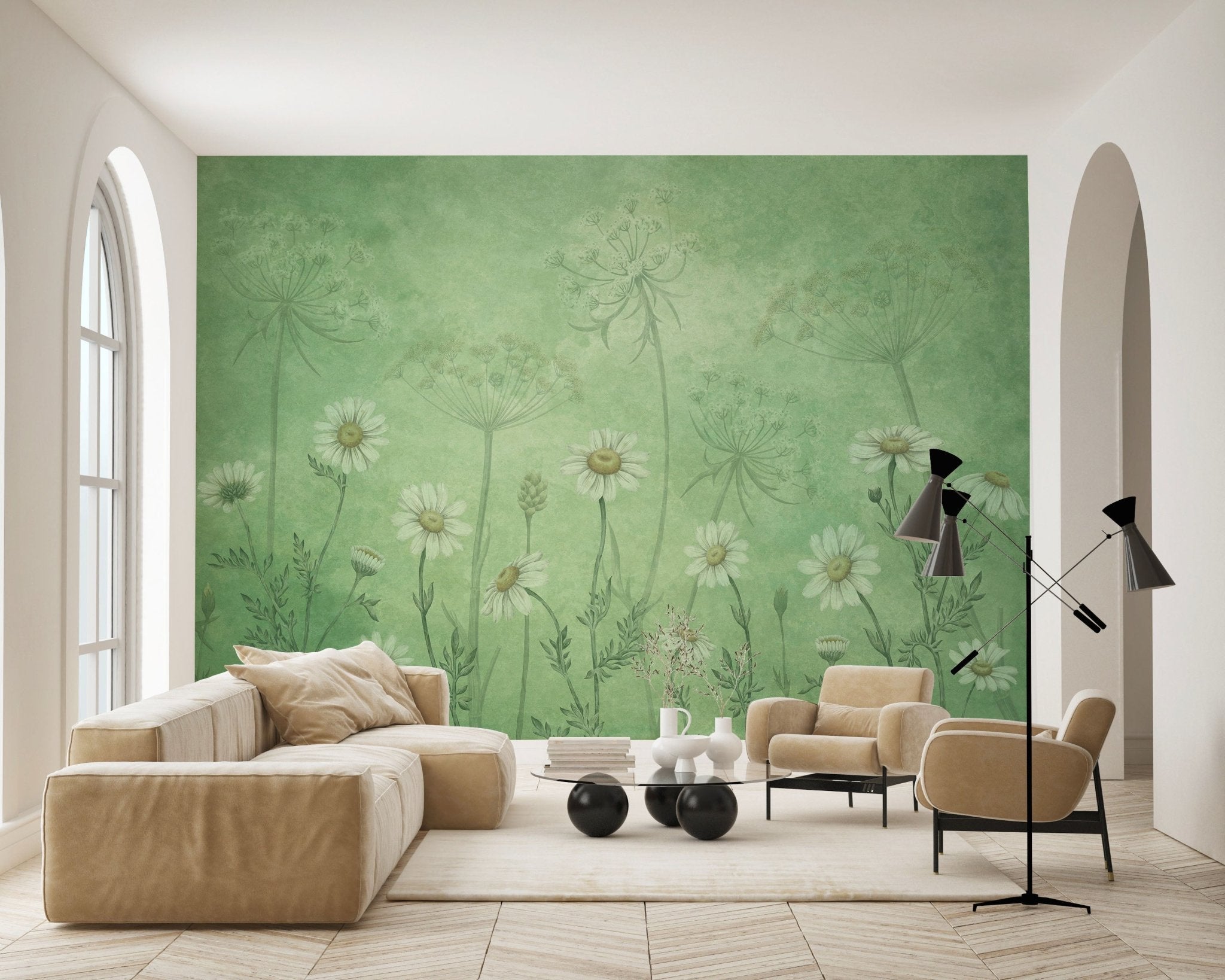 Papier peint marguerites sauvages - panoramique français