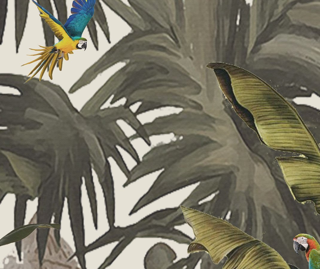 Papier peint panoramique Jungle bananier exotique - papier peint sur mesure francais - muralconcept