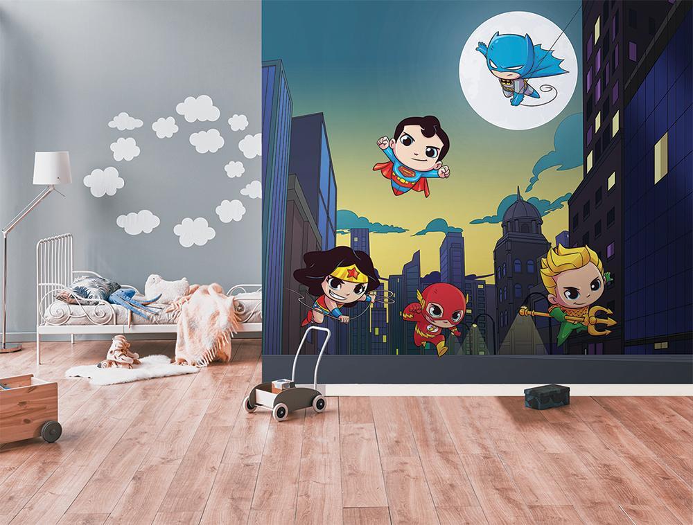 Wallpaper panoramico Justice League Baby BD Hero Adventures