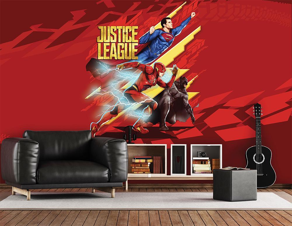 Wallpaper panoramico Hero della Justice League pronto per diventare rosso