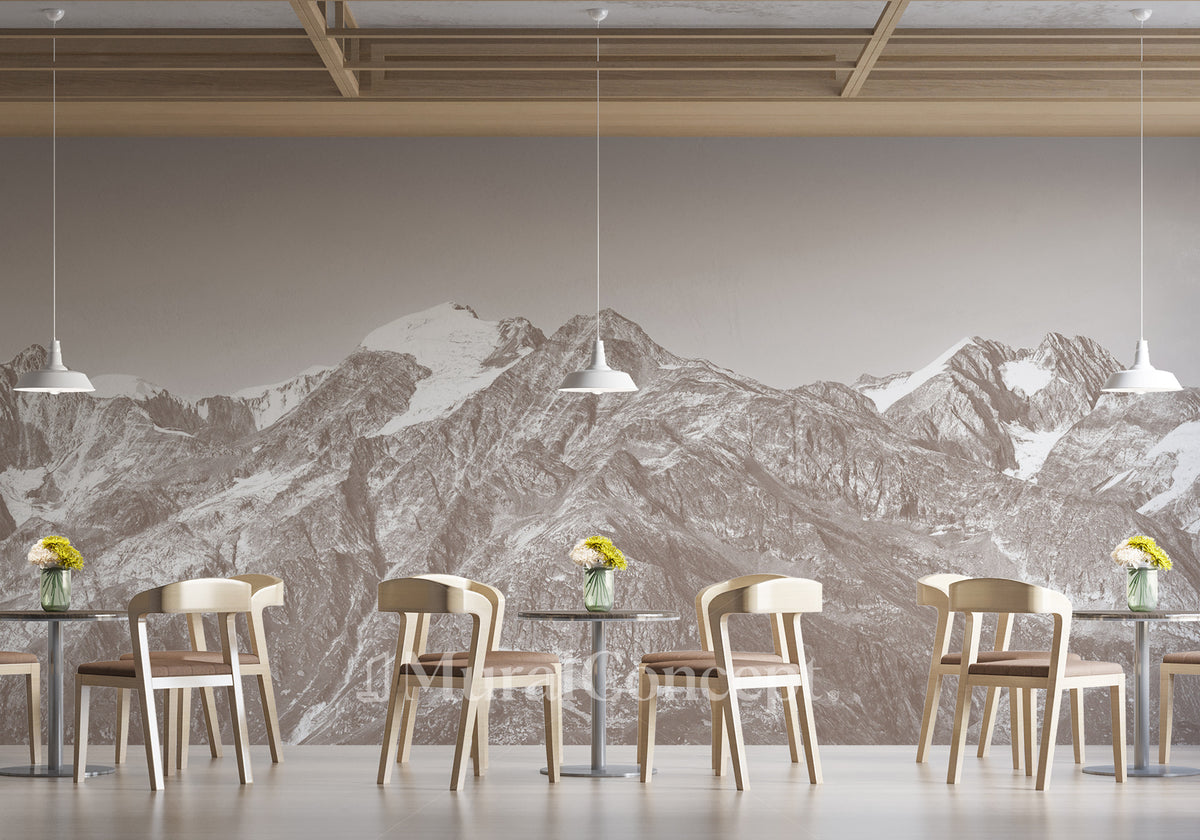 Carta da parati ristorante montagna Alta Savoia